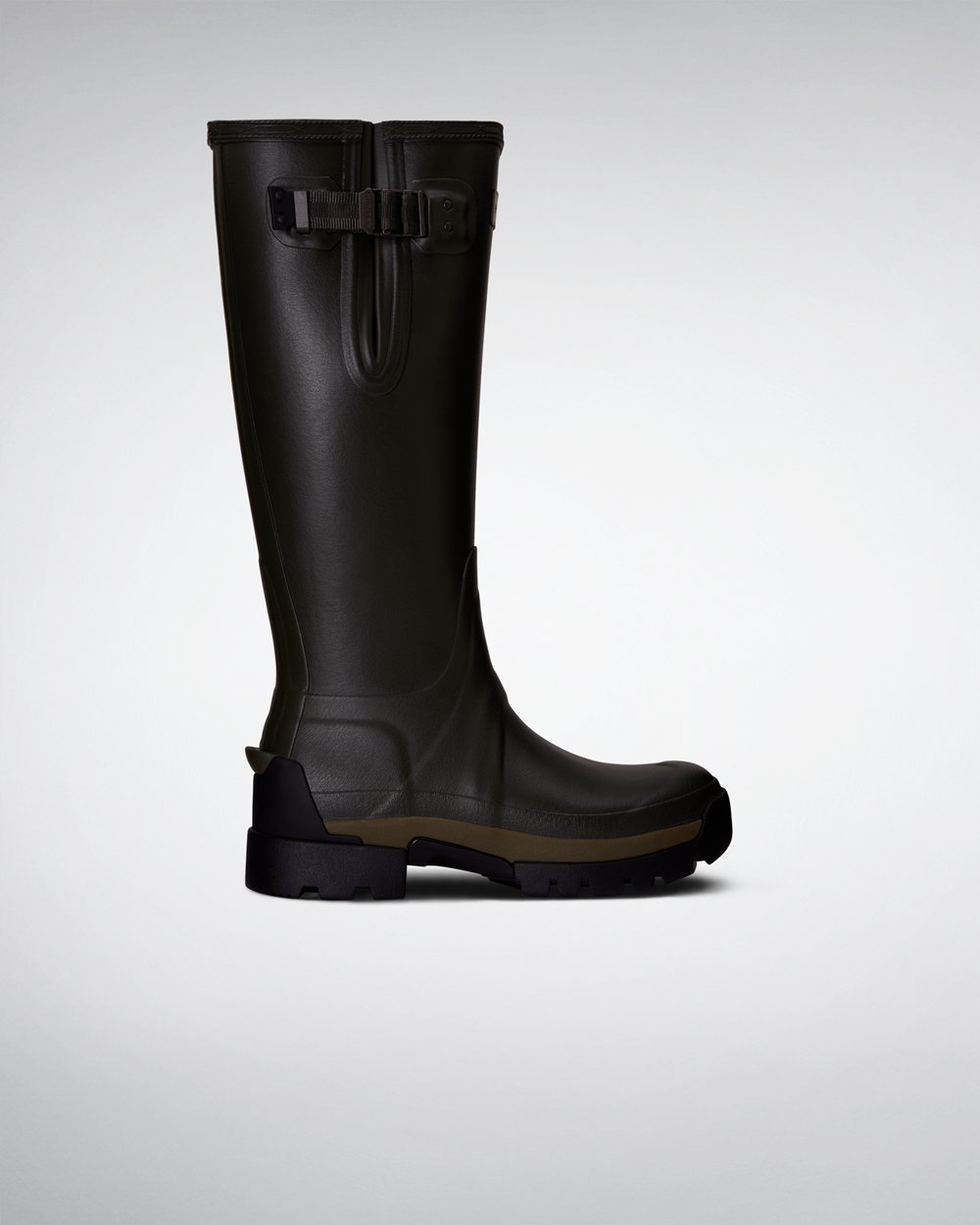 Galochas Altas Hunter Feminina Verde Escuro Oliva - Balmoral Side Adjustable 3Mm Neoprene - 01RMLZWO